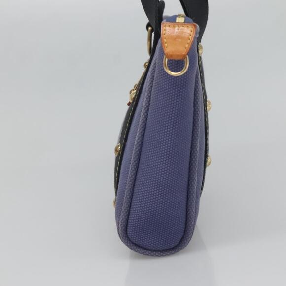 LOUIS VUITTON Antigua Cabas PM Tote Bag Canvas Blue Black M40090 - Picture 5 of 16